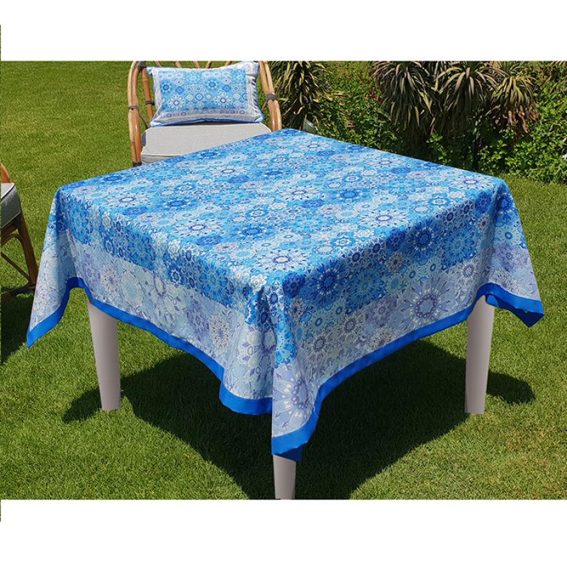 Blue floral Table cloth 150 x 150 cm